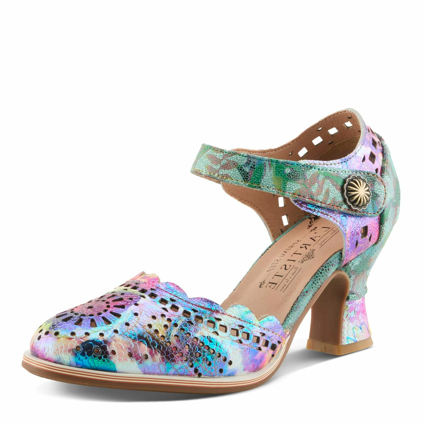 L'Artiste by Spring Step Women's Luxe Pump, Rainbow, 5