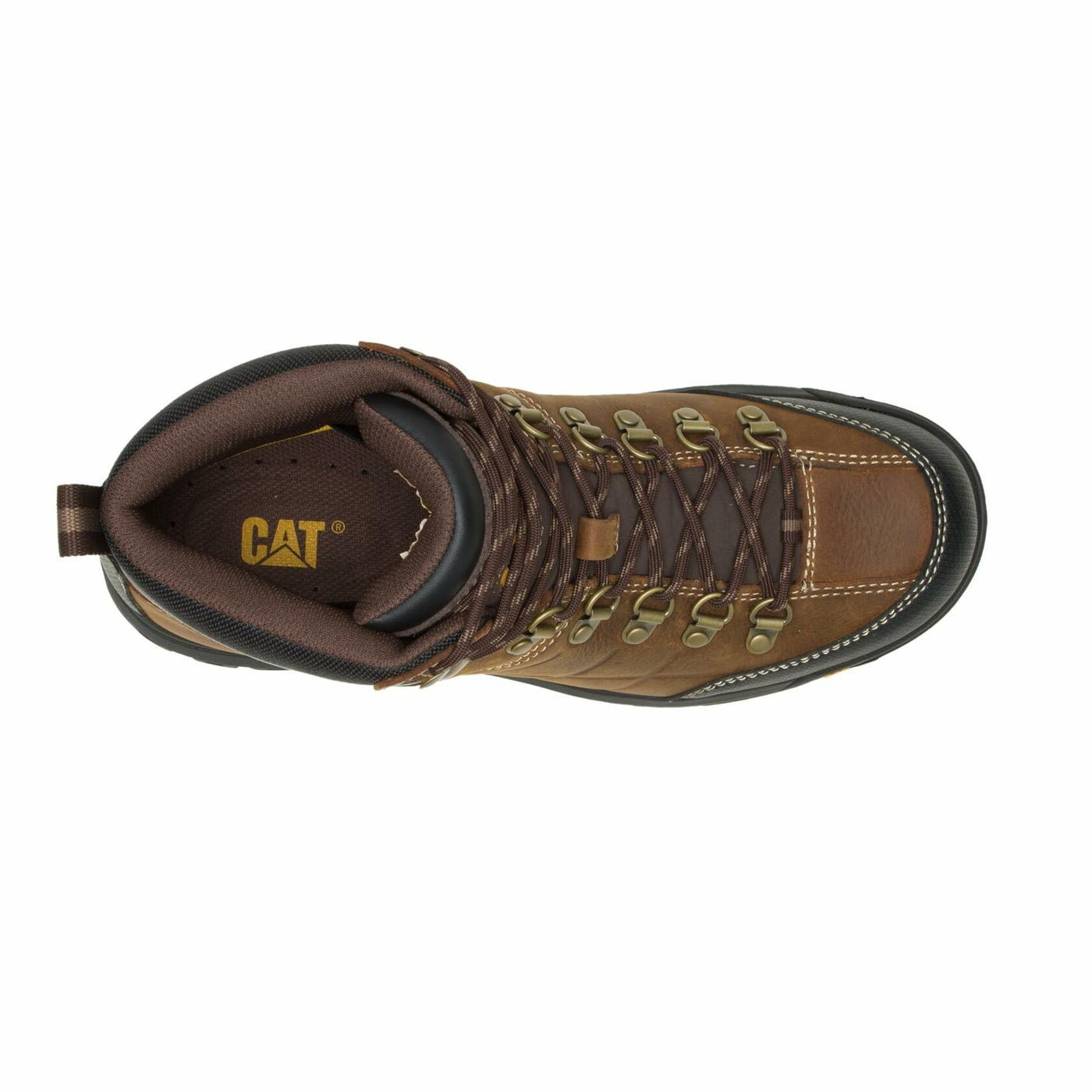 Cat Footwear Men's Threshold Waterproof Soft Toe Work Boot, Real Brown, 15