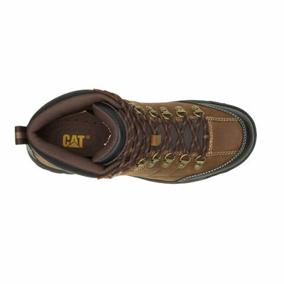Cat Footwear Men's Threshold Waterproof Soft Toe Work Boot, Real Brown, 15