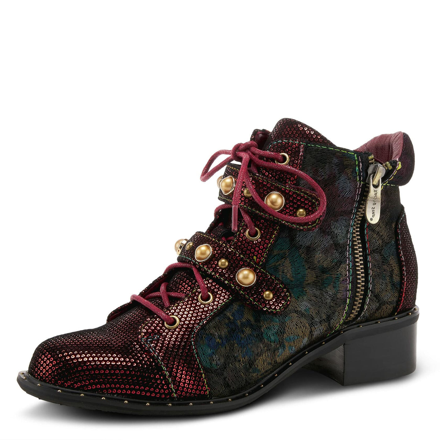 Spring Step L'Artiste Women's Chrissy Bootie Red Multi EU 39 / US 8.5