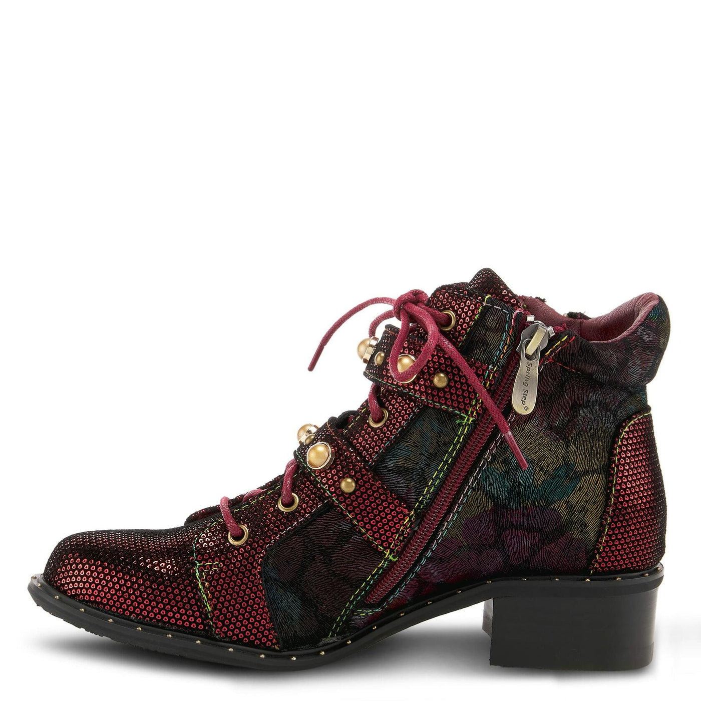 Spring Step L'Artiste Women's Chrissy Bootie Red Multi EU 39 / US 8.5
