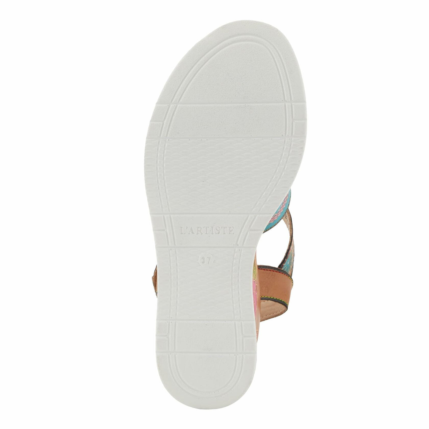 Spring Step L'Artiste Women's FloralBloom - Hand-Painted Lightweight Athleisure Sandals Tan Multi EU 42 / US 10.5-11