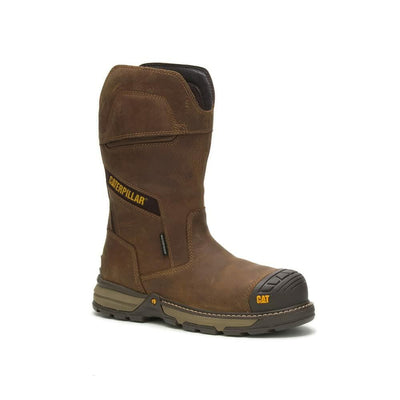 CAT Footwear Men's Excavator Superlite Pull On Waterproof Composite Toe Construction Boot, Pyramid, 14