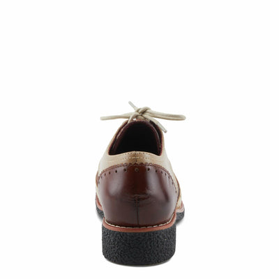 L'Artiste BARGIASTI-FLO Baroque Leather Oxford – Lace-Up Loafer with Floral Embossed Detailing Brown Multi EU 39 / US 8.5