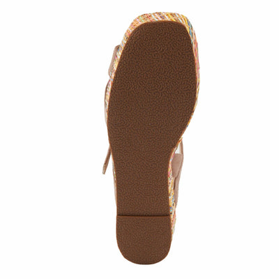 PATRIZIA Women's RAINBOWFUN Multicolor Quarter Strap Wedge Sandals Mauve EU 35 / US 5