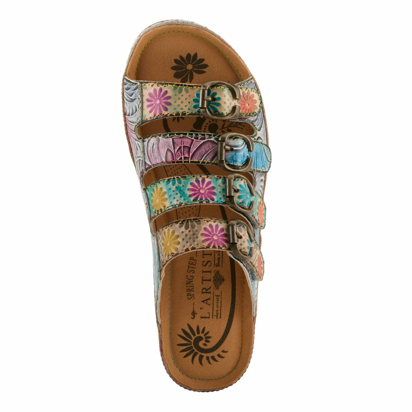 L'Artiste by Spring Step Women's Bellini Sandal, Grey Multi, 6.5-7