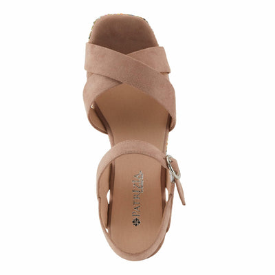 PATRIZIA Women's RAINBOWFUN Multicolor Quarter Strap Wedge Sandals Mauve EU 35 / US 5
