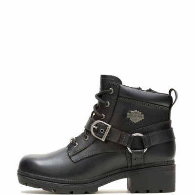 HARLEY-DAVIDSON FOOTWEAR Women's Tegan Ankle Boot ,Black,9.5 M US