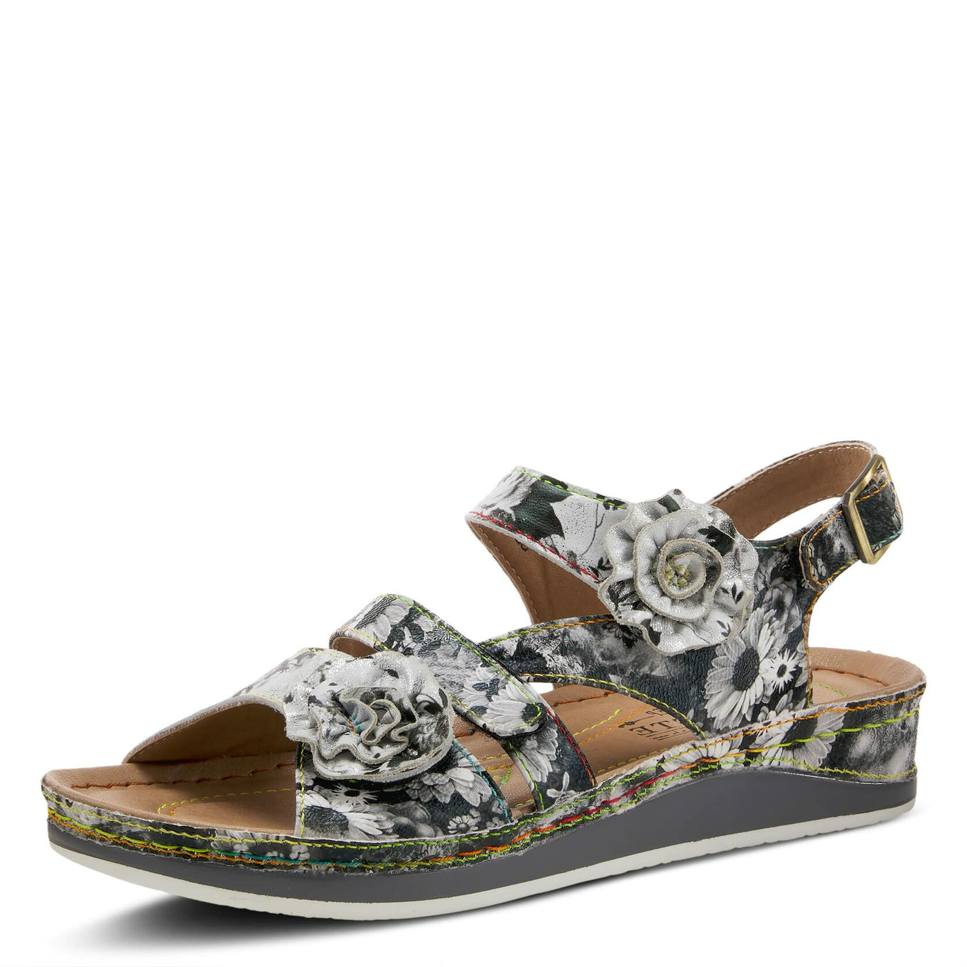 Spring Step L'Artiste Women's Joelina-Dazi Ankle Strap Sandal Grey Multi EU 40 / US 9