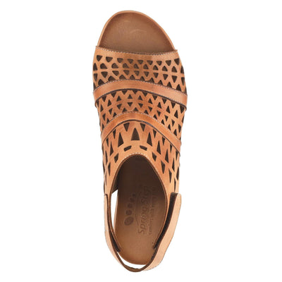 Spring Step Women's Style Dorotha Brown Euro Size 41 Leather Sandal