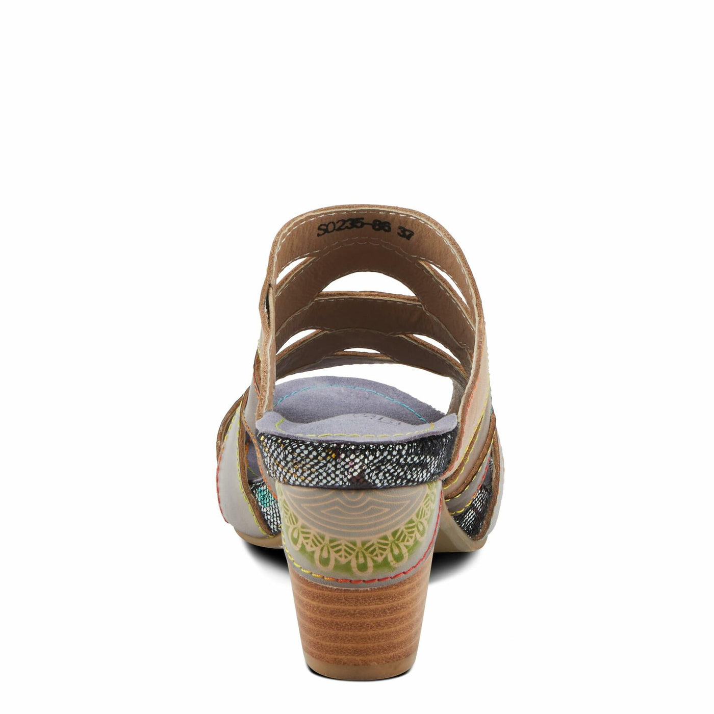 L'Artiste by Spring Step Women's Pita Sandal, Black Multi, 5.5-6