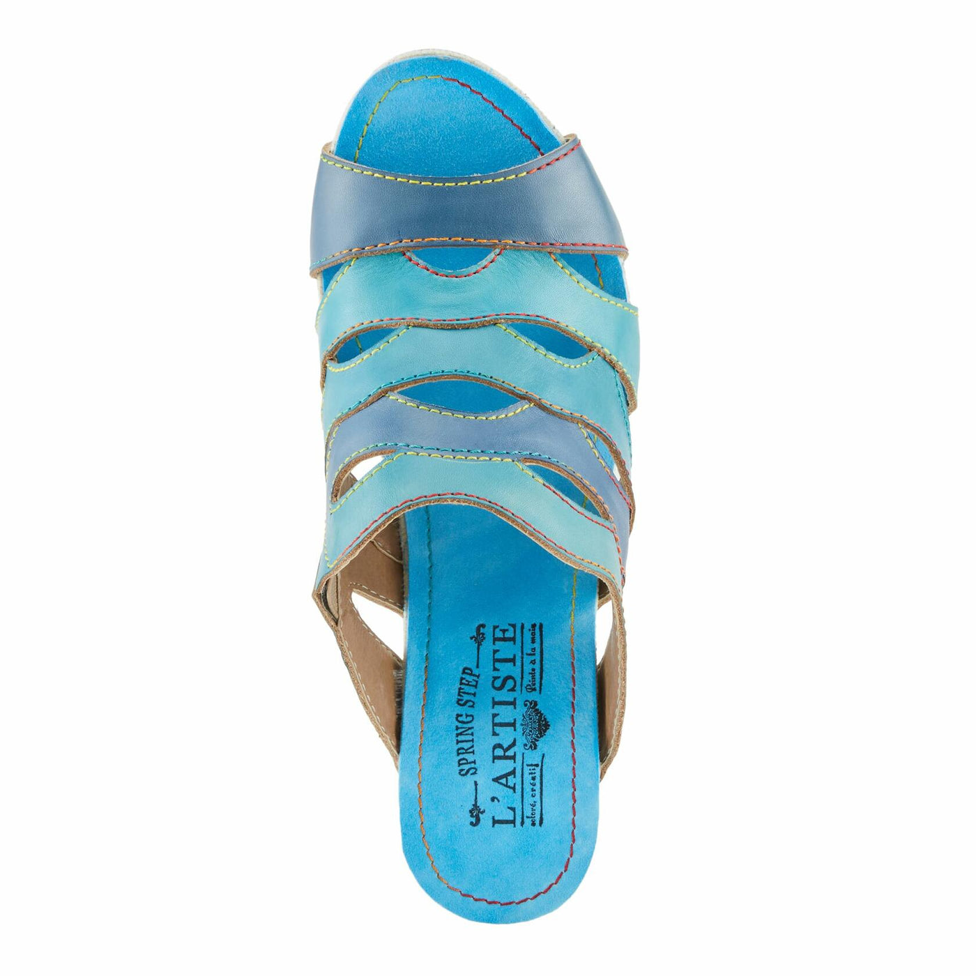 L'Artiste by Spring Step Women's Pita Sandal, Turquoise Multi, 9