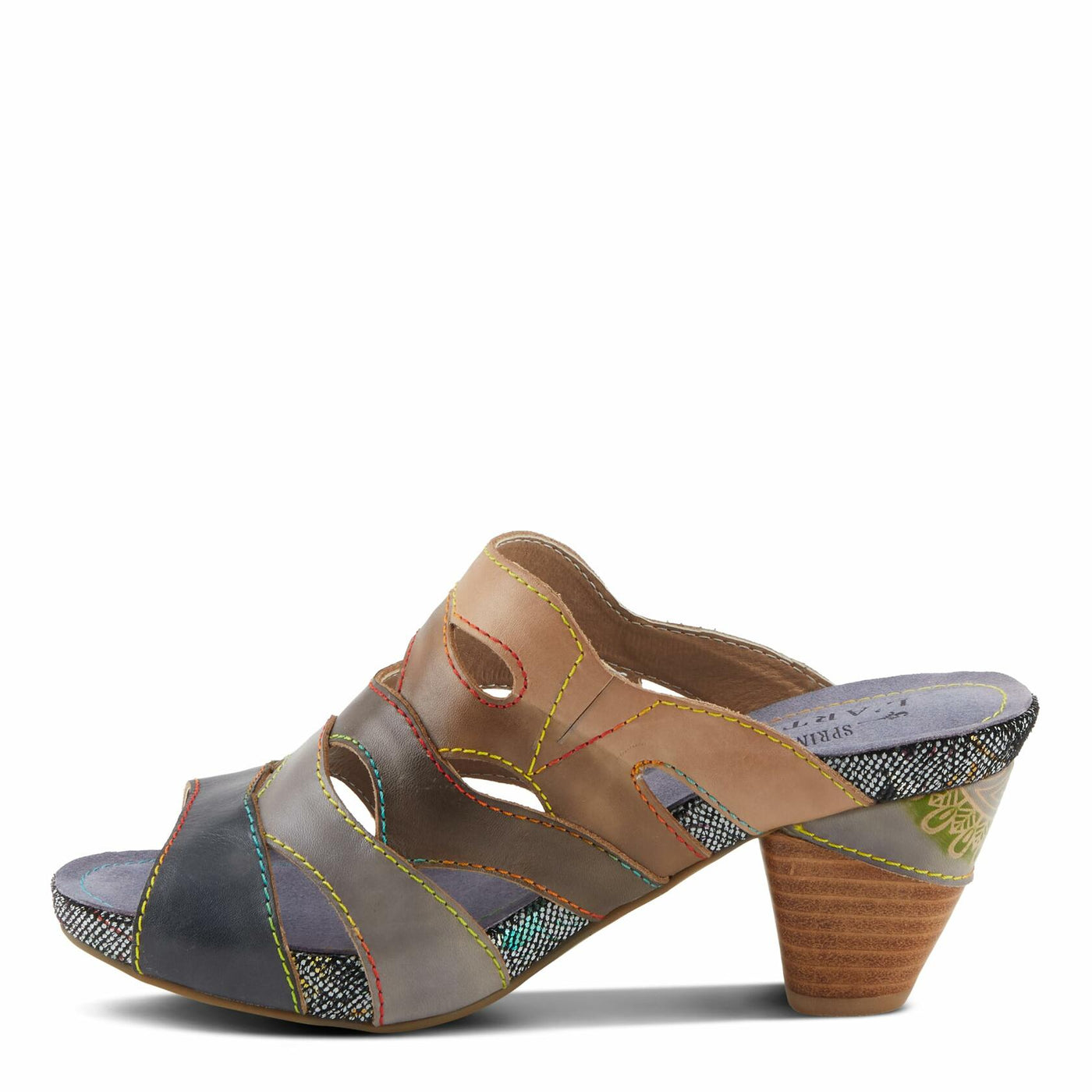 L'Artiste by Spring Step Women's Pita Sandal, Black Multi, 5.5-6