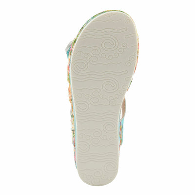 Spring Step L'Artiste Women's Joelina-Dazi Ankle Strap Sandal Turquoise Multi EU 42 / US 10.5-11