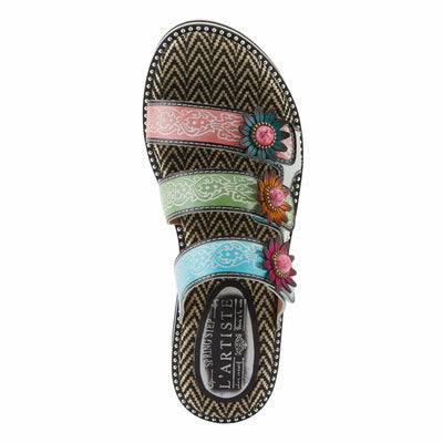 L'Artiste by Spring Step Women's Maryse Sandal, White Multi, 8.5