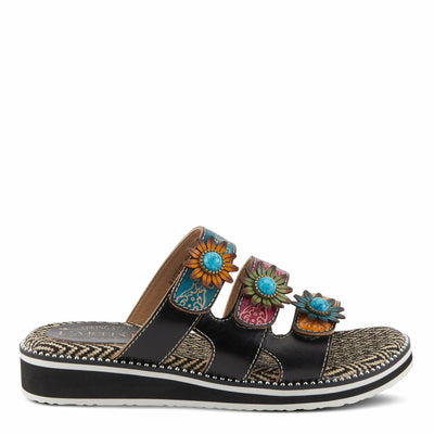 L'Artiste by Spring Step Women's Maryse Sandal, Black Multi, 9
