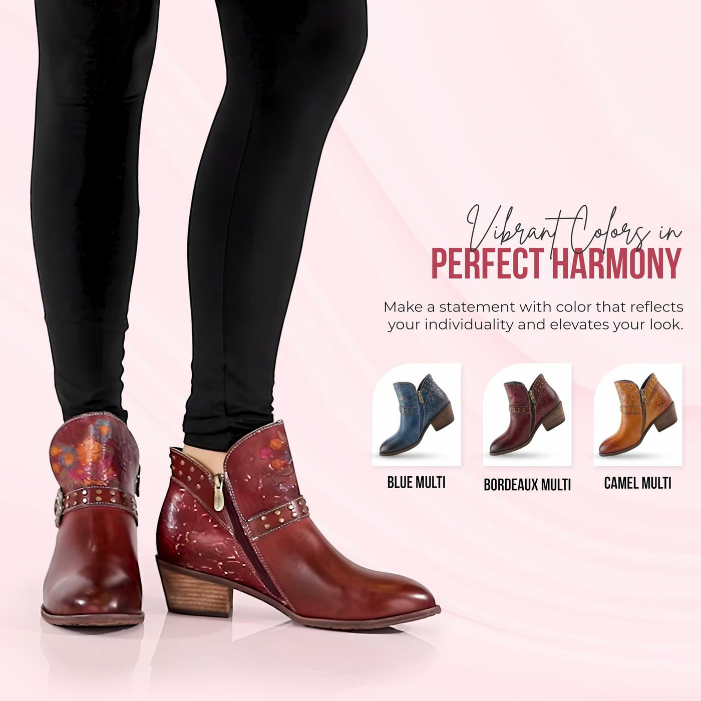 L'Artiste by Spring Step Women's Daintylady Western Boot, Bordeaux Multi, 8.5