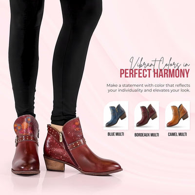L'Artiste by Spring Step Women's Daintylady Western Boot, Bordeaux Multi, 8.5