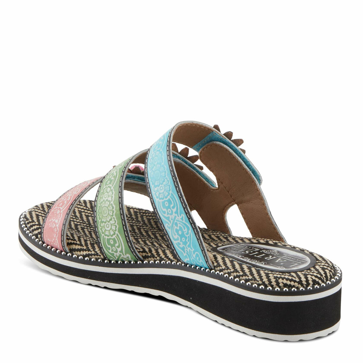L'Artiste by Spring Step Women's Maryse Sandal, White Multi, 8.5