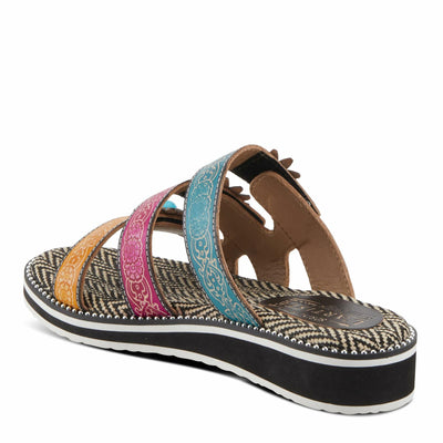L'Artiste by Spring Step Women's Maryse Sandal, Black Multi, 9