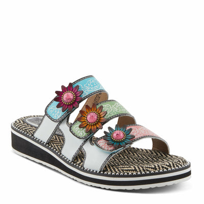 L'Artiste by Spring Step Women's Maryse Sandal, White Multi, 8.5