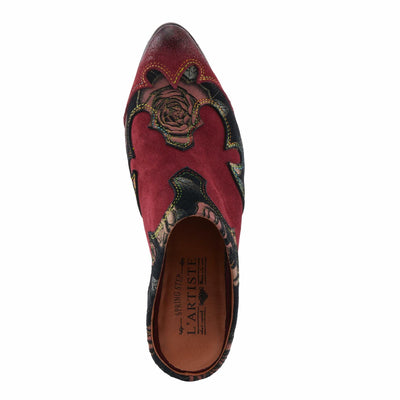 Spring Step L'Artiste Ladyslide-Shine Women's Floral Glitter Slide - Bold Western-Glam Style, Comfortable Statement Shoes Bordeaux Multi EU 41 / US 9.5-10