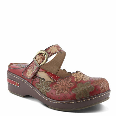 L'Artiste by Spring Step Women's Flochino Clog, Red Multi, 7