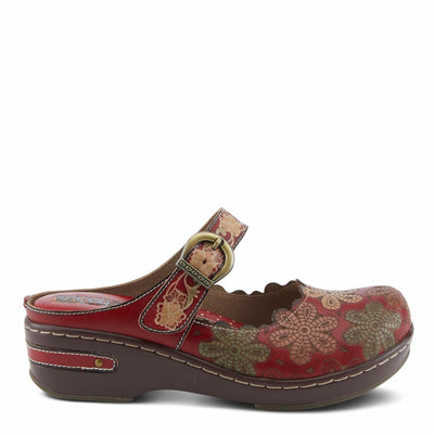 L'Artiste by Spring Step Women's Flochino Clog, Red Multi, 7