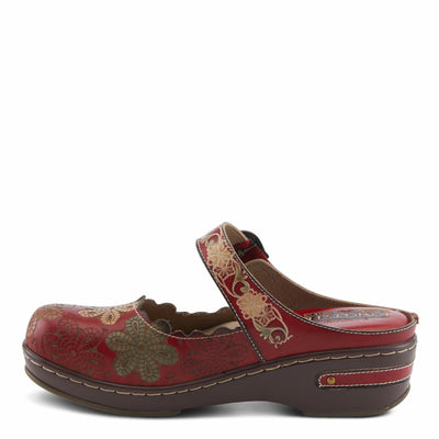 L'Artiste by Spring Step Women's Flochino Clog, Red Multi, 7