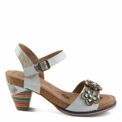 L'Artiste by Spring Step Women's Bluesky Sandal, White Multi, 8.5