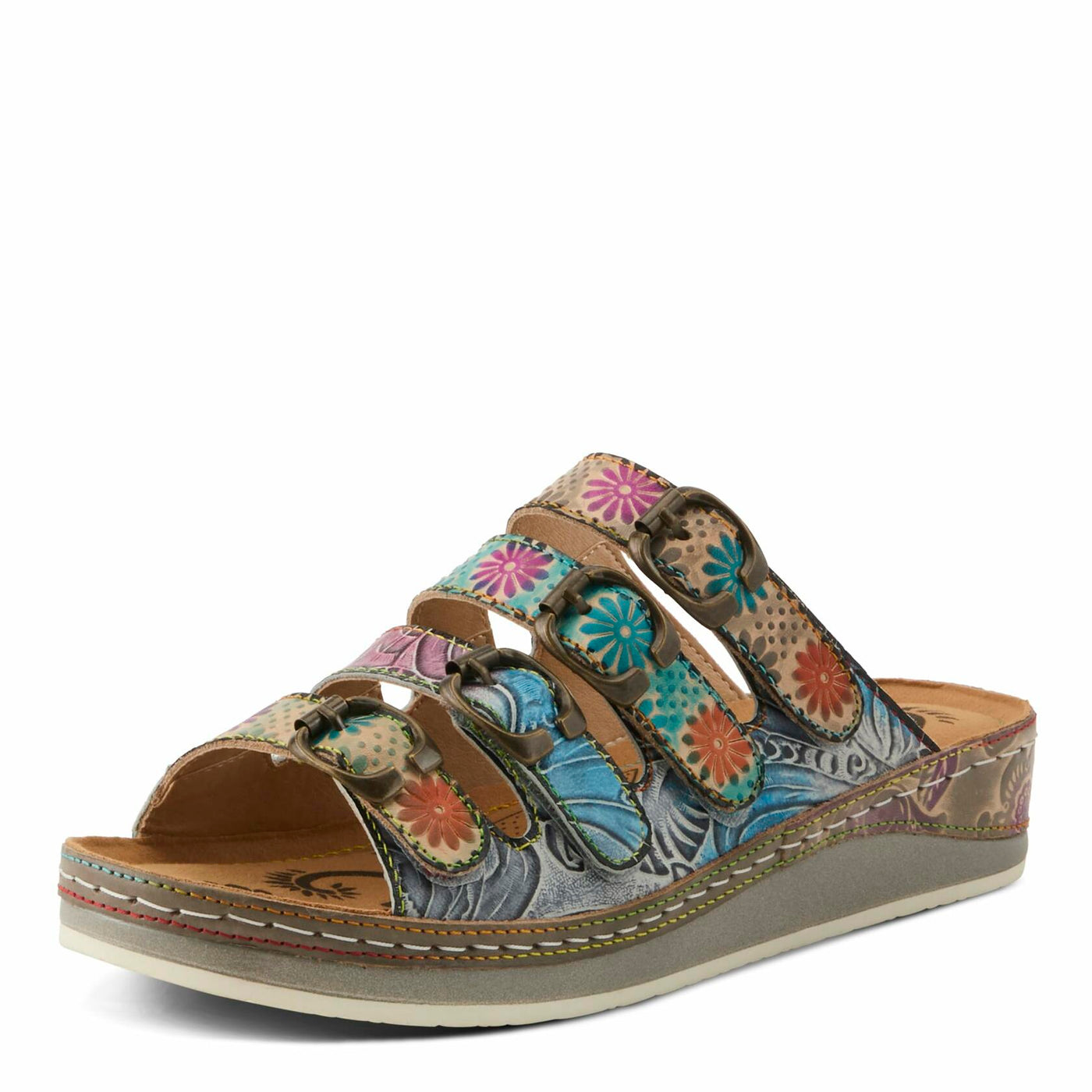 L'Artiste by Spring Step Women's Bellini Sandal, Grey Multi, 9
