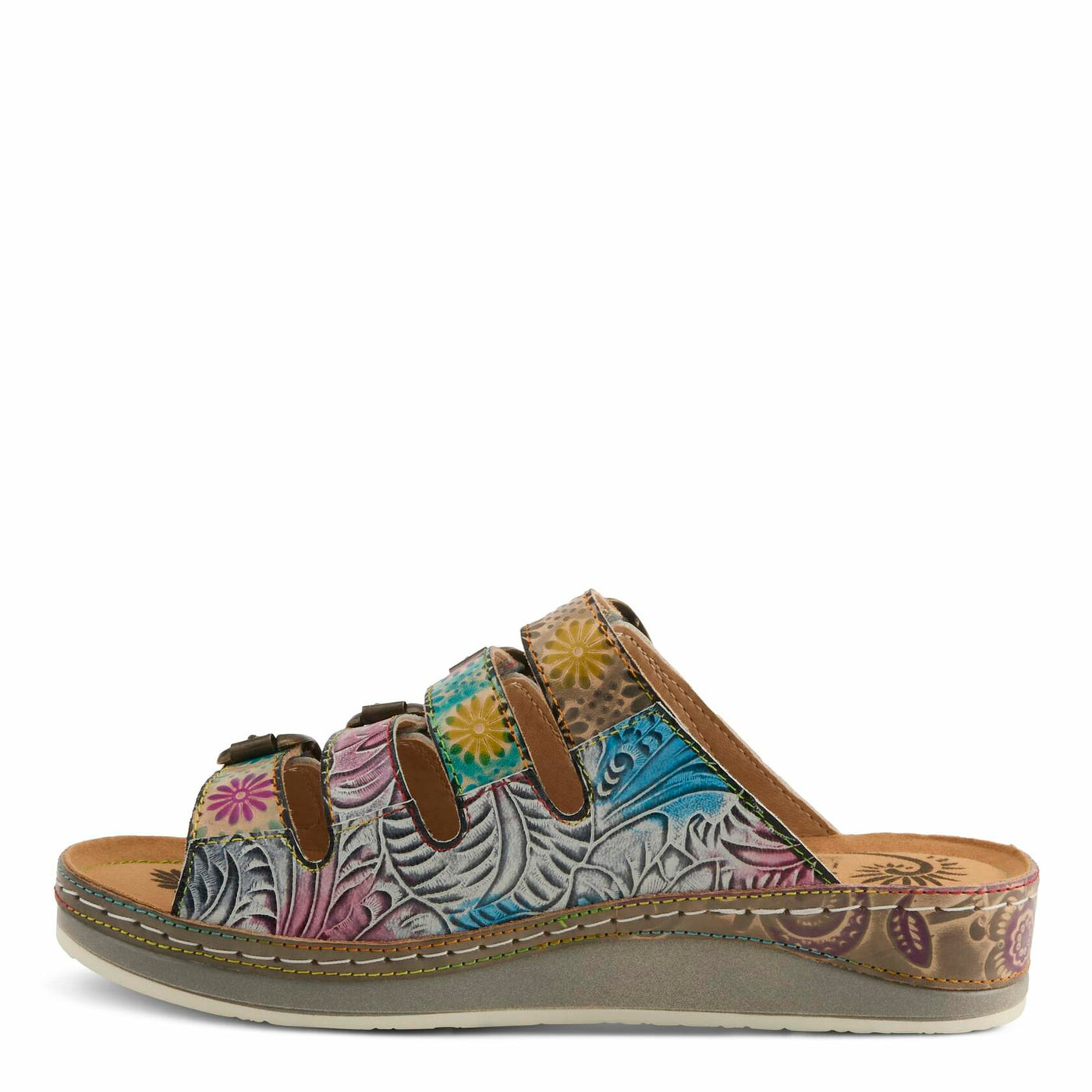 L'Artiste by Spring Step Women's Bellini Sandal, Grey Multi, 9