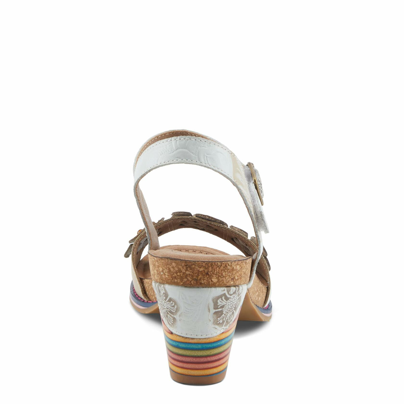 L'Artiste by Spring Step Women's Bluesky Sandal, White Multi, 8.5