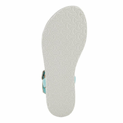 Spring Step L'Artiste Women's Tilton - Casual-Chic Hand-Painted Floral Sandals Sky Blue EU 36 / US 5.5-6