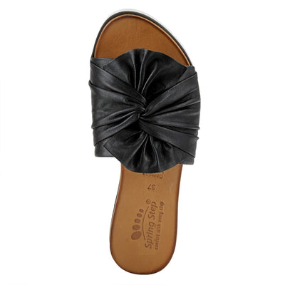 Spring Step Women's Lavona Slide Sandal Black EU 38 / US 7.5-8