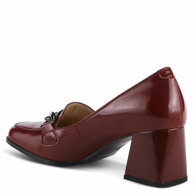 Azura Women's Luzish Leather Heeled Shoe Burgundy Patent EU 39 / US 8.5