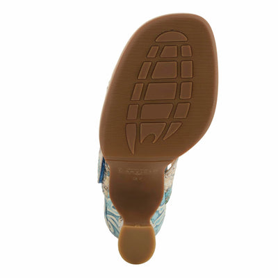 L'Artiste by Spring Step Women's Alania Sandal, Turquoise Multi, 9.5-10