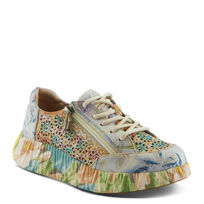 L'Artiste by Spring Step Women's Bloomington Sneaker, Beige Multi, 5