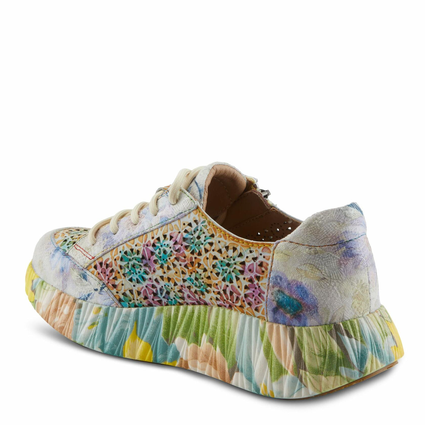 L'Artiste by Spring Step Women's Bloomington Sneaker, Beige Multi, 5