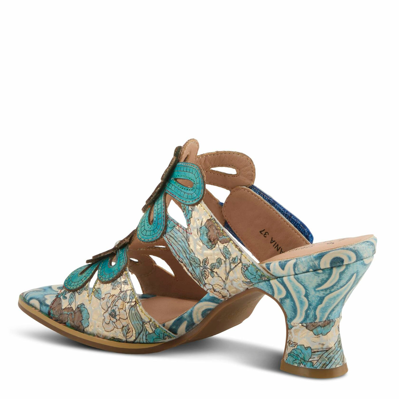 L'Artiste by Spring Step Women's Alania Sandal, Turquoise Multi, 9.5-10