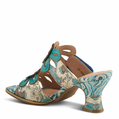 L'Artiste by Spring Step Women's Alania Sandal, Turquoise Multi, 9.5-10