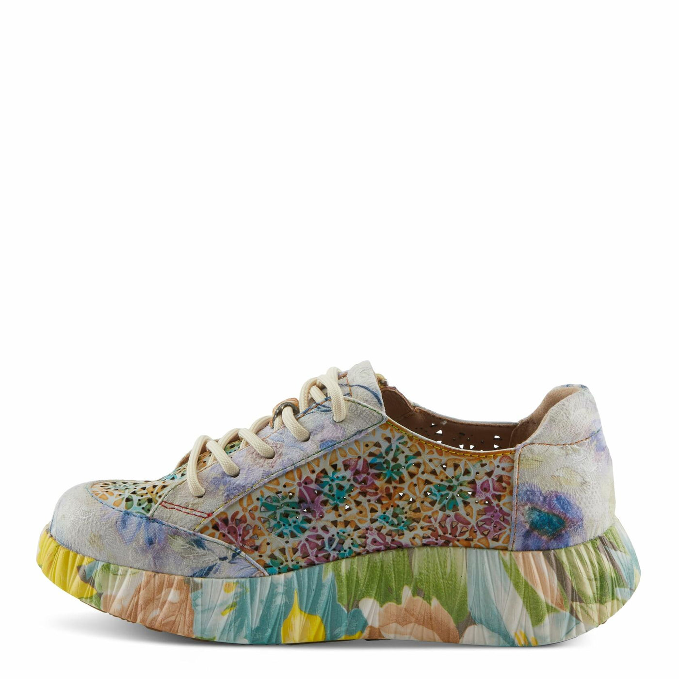 L'Artiste by Spring Step Women's Bloomington Sneaker, Beige Multi, 5.5-6