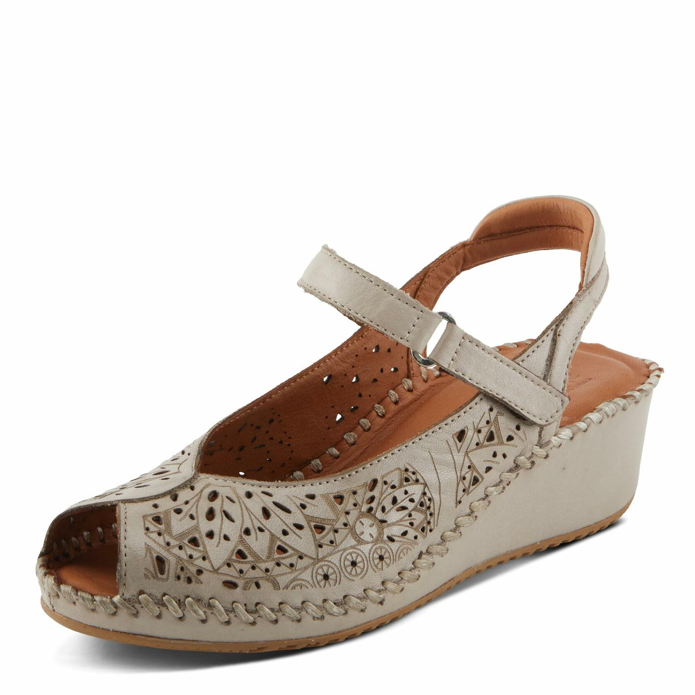 Spring Step Women's Santonio Sandal, Light Grey, 8.5
