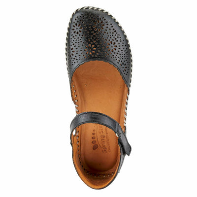 Spring Step Women's Wallania Mary-Jane Sandal Black EU 41 / US 9.5-10