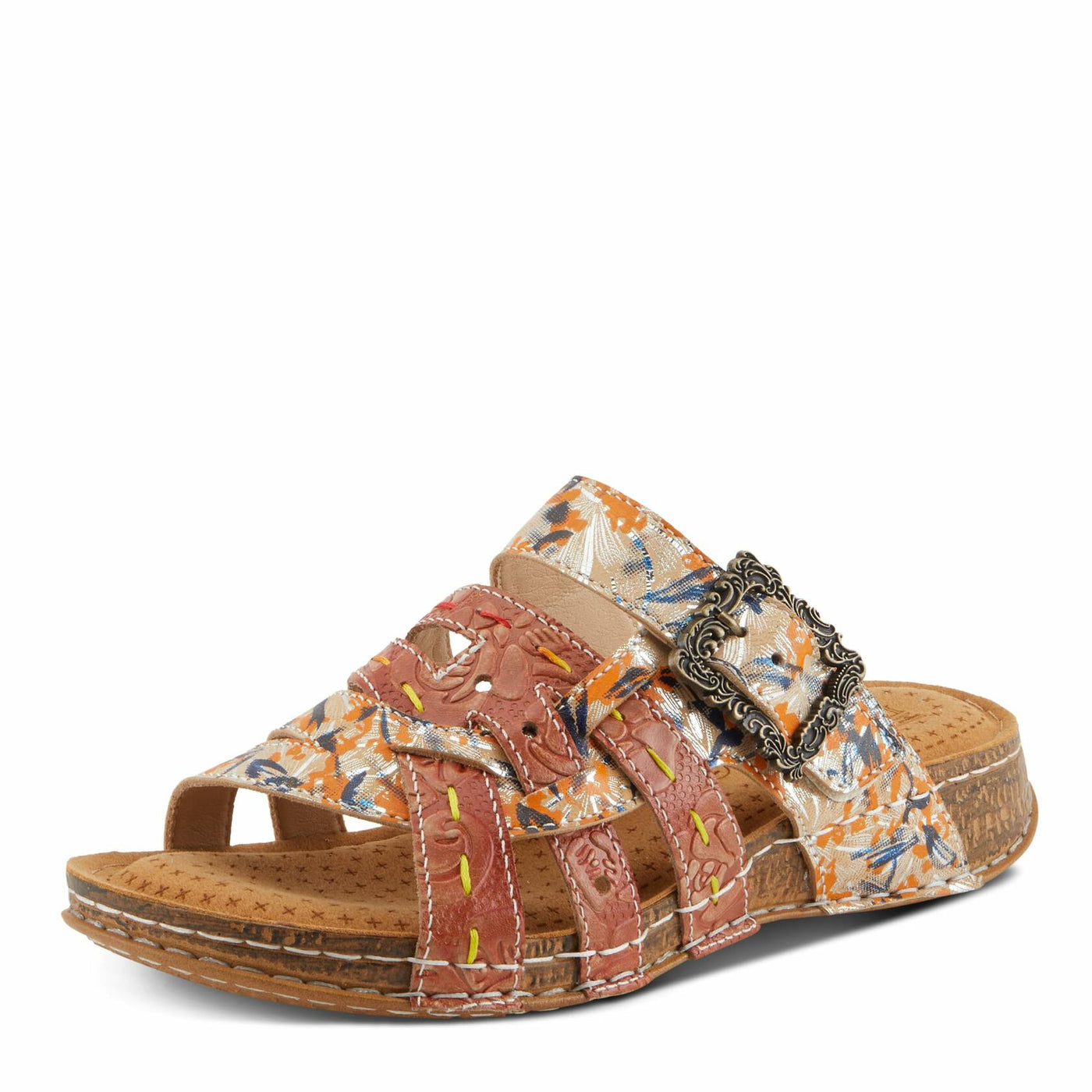 Spring Step L'Artiste Women's CALAMITYJAY Shimmering Comfort Sandals | Stylish and Practical Camel Multi EU 35 / US 5