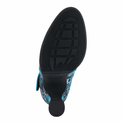 L'Artiste by Spring Step Women's Adodora Mary Jane Heeled, Turquoise Multi, 8.5