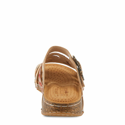 Spring Step L'Artiste Women's CALAMITYJAY Shimmering Comfort Sandals | Stylish and Practical Camel Multi EU 36 / US 5.5-6