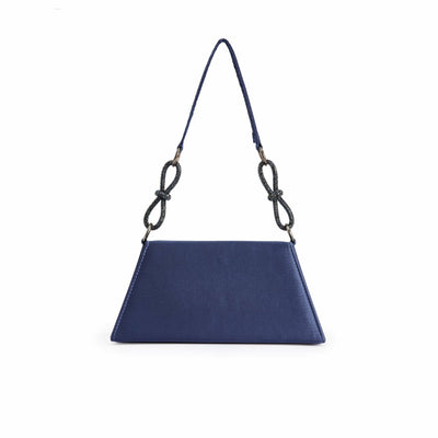 Lady Couture AMY Rhinestone Bow Handbag, Navy