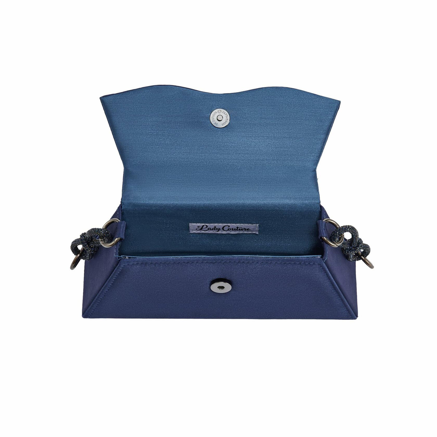 Lady Couture AMY Rhinestone Bow Handbag, Navy