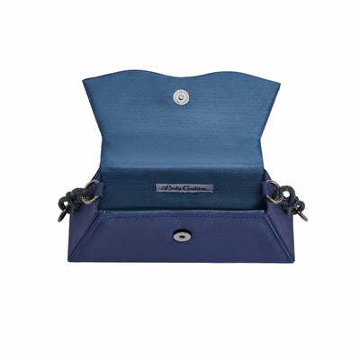 Lady Couture AMY Rhinestone Bow Handbag, Navy